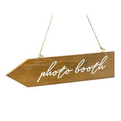 Dřevěná šipka "Photo booth"